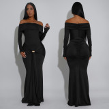 Women's Fashion Sexy Off Shoulder Long Dress