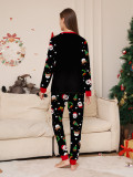 Family Santa Claus Letter Print White Pajama Set