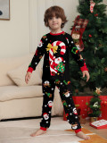 Family Santa Claus Letter Print White Pajama Set