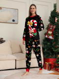 Family Santa Claus Letter Print White Pajama Set