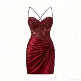 Women's Sexy Short Strap Bodycon Party Dress（Processing time need 3-6 days）
