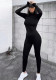 Women's Autumn Winter Casual Elegant Sexy Solid Color Outdoor Long Tight Fitting Jumpsuit