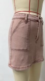 Women's Spring Summer Wash Slim Cargo Denim Bodycon Skirt