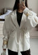 Women's Autumn Winter Fashion Slim Waist Tie Belt Loose V-Neck Coat Outerwear