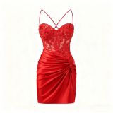 Women's Sexy Short Strap Bodycon Party Dress（Processing time need 3-6 days）