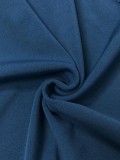 Plus Size Women's Bat Sleeves Solid Color Skirt Set