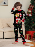 Family Santa Claus Letter Print White Pajama Set
