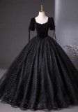 Women's Black Puffy Formal Party Evening Dress（Processing time need 3-6 days）