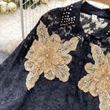 Women Pleated Lantern Long-Sleeve Shirt