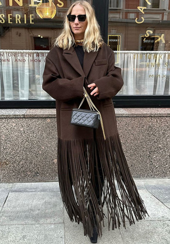 Women Autumn/Winter Long-Sleeved Fringe Jacket