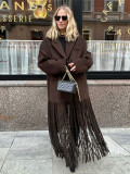 Women Autumn/Winter Long-Sleeved Fringe Jacket