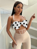 Women Holidays Summer Sexy Polka Dot Bikini Two-Piece Set
