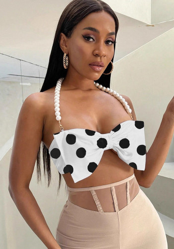 Women Holidays Summer Sexy Polka Dot Bikini Two-Piece Set