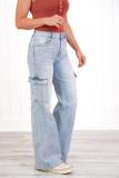 Women Casual Cargo Denim Pant