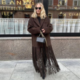 Women Autumn/Winter Long-Sleeved Fringe Jacket