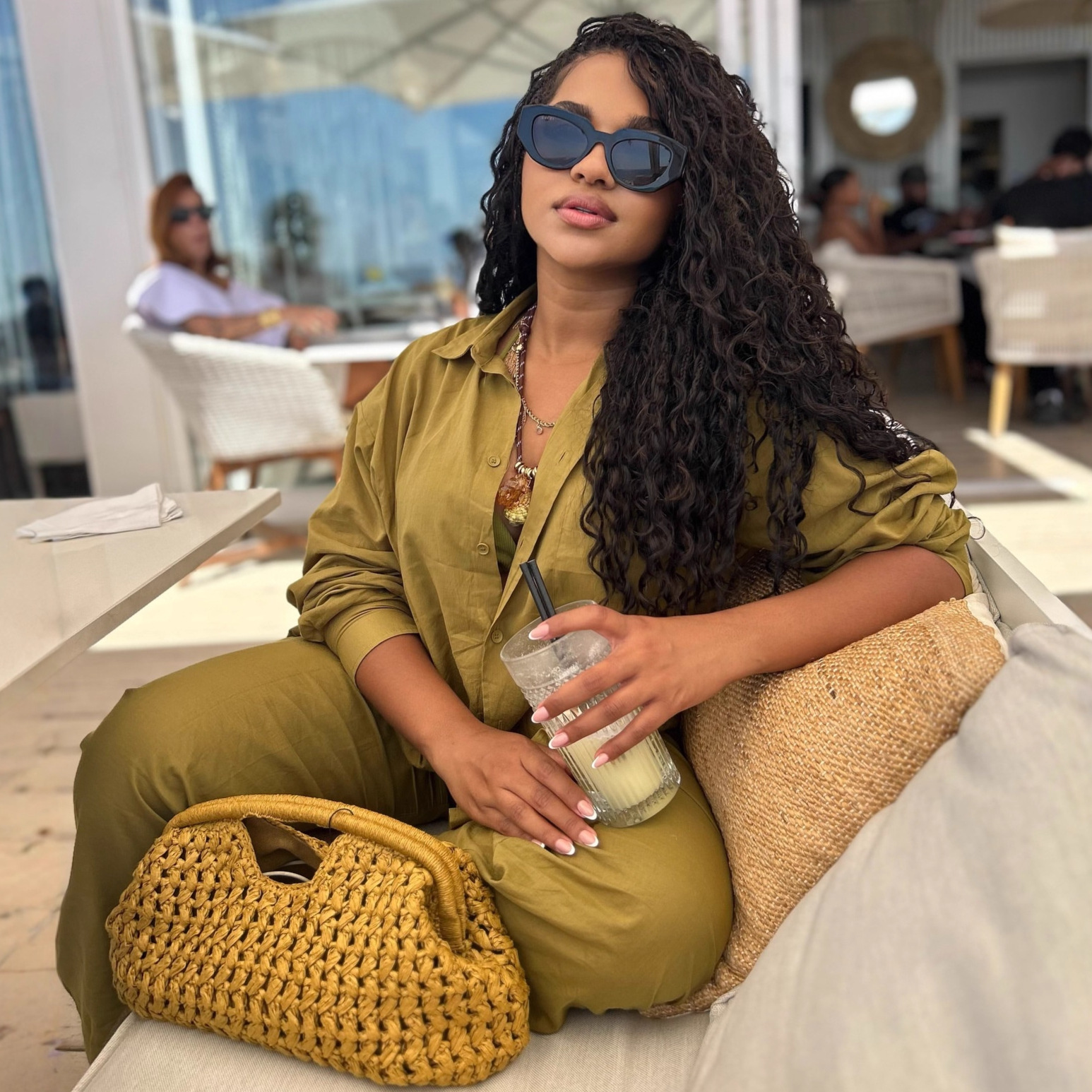 Women's Plus Size Solid Color Turndown Collar Casual African Pants Set