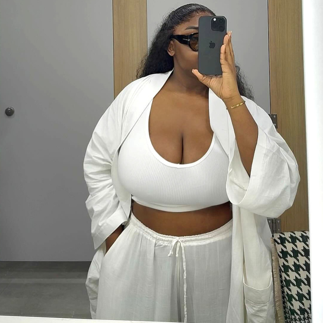 Women's Plus Size Casual Solid Color African Pants Set