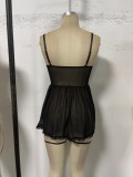 Women's Sexy See Through Lace-up Night Dress