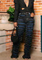 Women Distressed Casual Denim Trousers