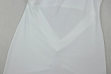 Women Lace-Up Pleated Slash Shoulder One-Shoulder Solid Bodycon Dress