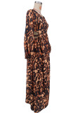 Women's Low Back Open Waist Leopard Print Casual Dress