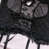 Women's Lingerie Tight Fitting See-Through Lace Two-Piece Set