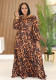 Women's Low Back Open Waist Leopard Print Casual Dress