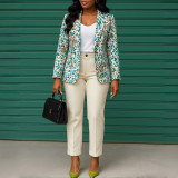 Women's Fashion Chic Suit Slim Fit Blazer Pants Set