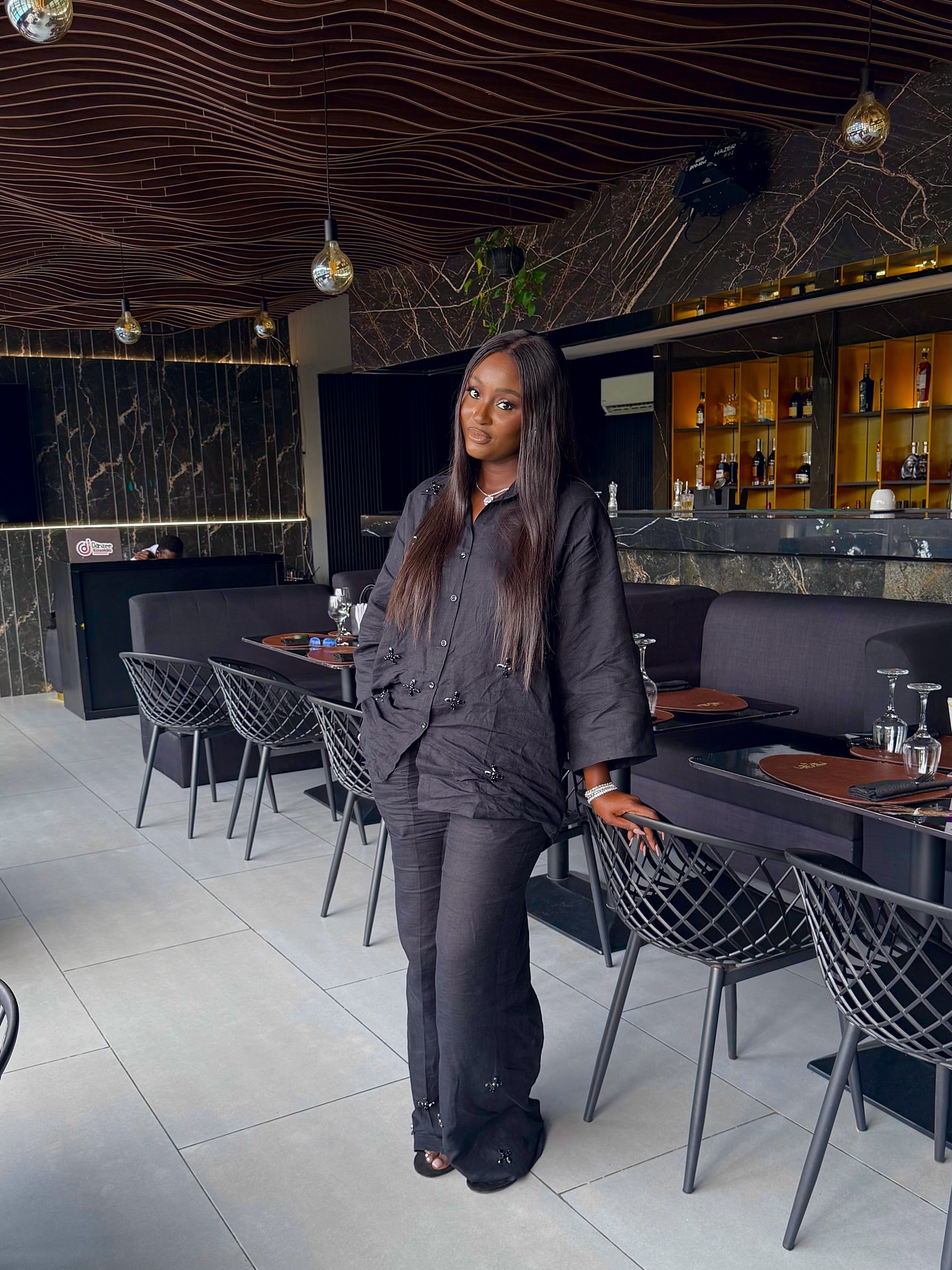 Women's Plus Size Turndown Collar Solid Color African Pants Set