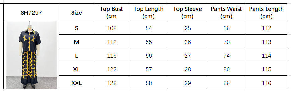 Women's Plus Size Polka Dot Turndown Collar African Pants Set