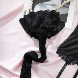 Women's Lingerie Tight Fitting See-Through Lace Two-Piece Set