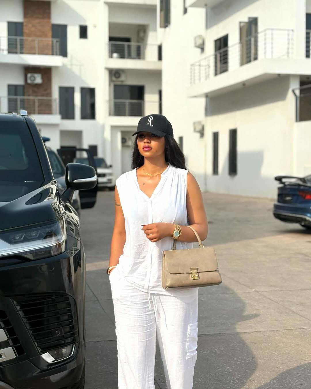 Women's Sleeveless V-Neck Solid Color High Waist African Trendy Pants Set