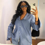 Women's Chic Career Loose Slim Fit Long Sleeve African Trendy Shirt