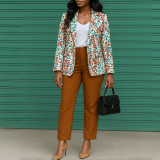 Women's Fashion Chic Suit Slim Fit Blazer Pants Set