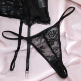 Women's Lingerie Tight Fitting See-Through Lace Two-Piece Set