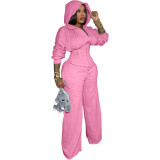 Women's Fashion Lace-Up Slim Waist Casual Pants Set