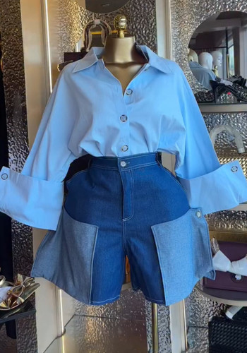 Women's Autumn Fashion Turndown Collar Shirt Top