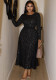 Plus Size Women's Autumn Chic Slim Waist Maxi Dress
