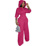 Women's Fashion Lace-Up Slim Waist Casual Pants Set