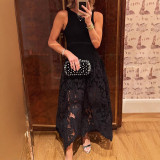 Women's Spring/Autumn Patchwork Sleeveless Zippered Holiday Party Dress