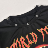 Women Autumn Patchwork Mesh Printed Dress