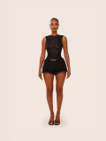 Women Lace Vest and Shorts Two-Piece Set