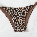 Women Leopard Print Sexy Bikini Strapless Beach Spa Swimwear