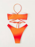 Women Halter Neck Mesh Swimwear Set