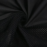 Women Autumn Patchwork Mesh Printed Dress