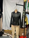 Women Autumn Sexy Pocket Pu-Leather Jacket