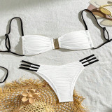 Women Color Block Sexy Tie-Up Bikini Swimwear