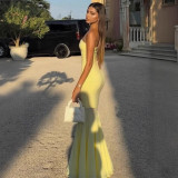 Women strapless sexy mesh bodycon dress