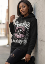 Women Printed Washed American Hoodies