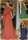 Women's Spring Autumn Slash Shoulder Chiffon Loose Flare Party Dress